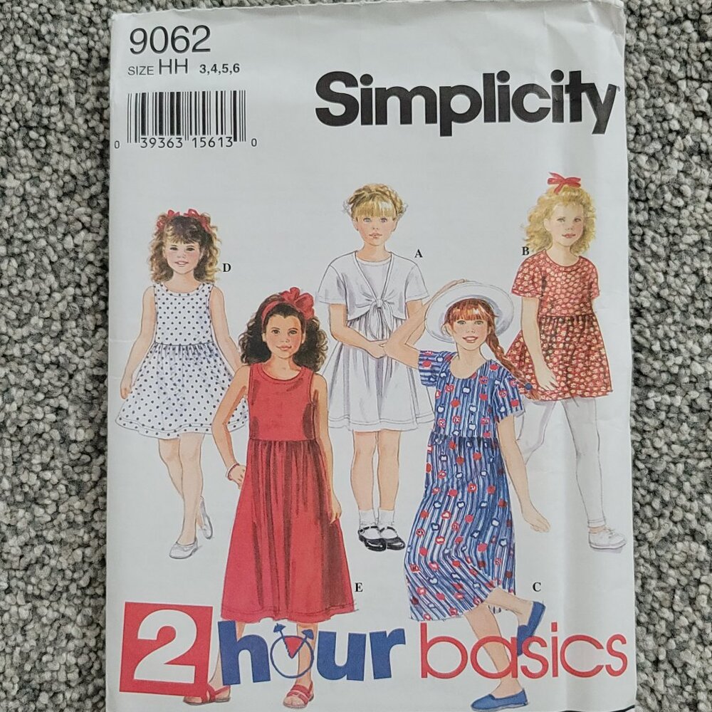 Simplicity 2 Hour Basics Pattern #9062   Uncut